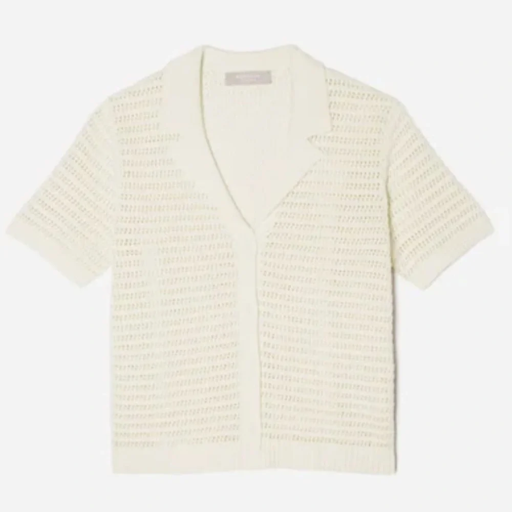 Everlane Crochet Knit Polo, M, EUC - Picture 6 of 8